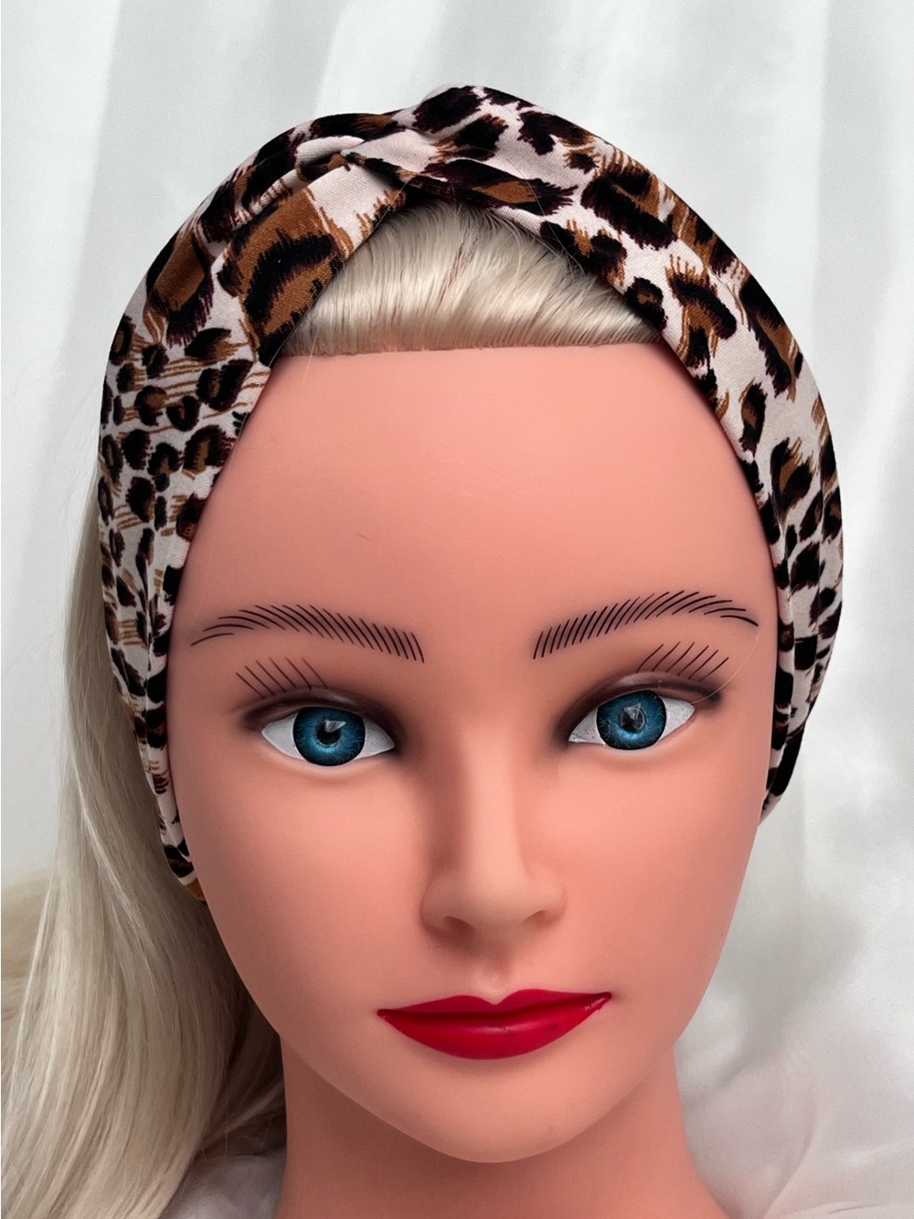 Handmade Leopard Print Twist Headband - Brown Animal Print